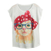 New Women T-Shirt Special Print O-Neck Short Sleeves Pullover Loose Casual Tee Fashion Top