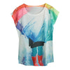 New Women T-Shirt Special Print O-Neck Short Sleeves Pullover Loose Casual Tee Fashion Top