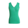 New Fashion Women Tank Top Zipper V-Neck Sleeveless Casual Vest Slim Top