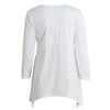 نساء تي شيرت عقدة Tunic Top V-tech Long Sleeves Autumn Top Solid Slim Disual Tee White/Pink