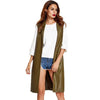 Fashion Women Vest Coat Faux Leather Notched Collar Sleeveless Long Waistcoat Jacket Outerwear Black/Brown/Army Green