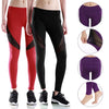 New Women Leggings Sports Pants Sheer Mesh Splicing High Waist Yoga Pants Stretchy Jogging Fitness Tights Gym Trousers Black/Purple/Red