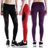 New Women Leggings Sports Pants Sheer Mesh Splicing High Waist Yoga Pants Stretchy Jogging Fitness Tights Gym Trousers Black/Purple/Red