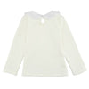 Sweet Cute Kids T-Shirt Peter Pan Collar Long Sleeve Keyhole Children Girls' Top