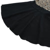 Fashion Cute Kids Girl Dress Leopard Print Round Neck Short Sleeves Mini Pleated Dress Black