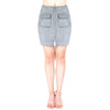 Fashion Women Mini Suede Skirts Pocketed Zippered Front Party Short Sheath Suedtte Skirt