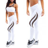 New Women Sport Yoga Leggings Mesh Splice Solid Stretch Fitness Gym Running Bodycon Pants White