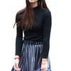 Women Knit Sweater Pullover Jumper Turtleneck Long Sleeve High Elastic Solid Slim Knitted Tops