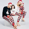 New Women Two-Piece Set Pajama Christmas Sleepwear O-Neck Long Sleeves Casual House Tops Pants White