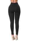 Women Skinny Jeans Denim High Waist Elastic Washed Ruched Skinny Pencil Trousers Tights Leggings