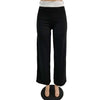 Women Pants Glitter Sequined High Waist Straight Wide Legs Casual Trousers Dance Stage Wear Black