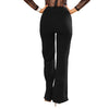 Women Pants Glitter Sequined High Waist Straight Wide Legs Casual Trousers Dance Stage Wear Black