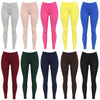 Women Leggings Sports Solid Plain Stretchy Sportswear Fitness Workout Yoga Skinny Bodycon Pants Trousers