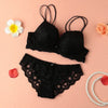 New Sexy Women Bra Set Lace Embroidery Push Up Underwire 3/4 Cup Panties Briefs Underwear Lingerie Set