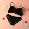 New Sexy Women Bra Set Lace Embroidery Push Up Underwire 3/4 Cup Panties Briefs Underwear Lingerie Set