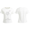 New Summer Women T-Shirt Floral Letter Print O-Neck Short Sleeve Casual Tee Tops White