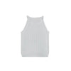 Women Slim Knitted Camisole Top Hollow Out Tank Sleeveless Basic Solid Stretchy Vest Black/White