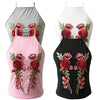 Women Camisole Top Floral Embroidery Sleeveless Adjustable Spaghetti Strap Sexy Tee Tank Top