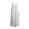 Women Summer Dress Sleeveless O Neck Long Maxi Linen Dresses Loose Plus Size Dress