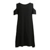 New Women Casual Blouse Tops Ladies Sexy Tunic Off Shoulder Short Sleeve Pockets Loose T-Shirt Swing Dress Black/Grey/Green