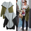 Women Autumn Winter Hoodies Zip Up Long Sleeve Plus Size Loose Jacket Hooded Coat Cardigan Parka Black/Army Green