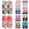 New Fashion Women Socks Cute Cartoon Print Low Cut Ankle Breathable Stretchy Casual Socks