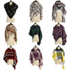 New Fashion Women Pashmina Scarf Plaid Print Tassel Long Shawl Vintage Warm Cape