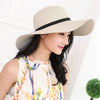 New Elegant Women Straw Sun Hat Bowknot Wide Large Brim Foldable Casual Summer Holiday Cap