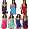 Sexy Women Lingerie Babydoll Lace Dress Set Sleepwear Underwear Transparent Nightwear Panties Set