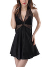 Sexy Women Lingerie Sleep Dress Mesh Lace Mini Dress Sleepwear Nightgown Nightdress