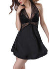 Sexy Women Lingerie Sleep Dress Mesh Lace Mini Dress Sleepwear Nightgown Nightdress