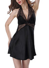 Sexy Women Lingerie Sleep Dress Mesh Lace Mini Dress Sleepwear Nightgown Nightdress