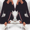 Women Two Piece Set Tracksuit Hooded Drawstring Crop Top Sport Pants Side Stripes High Waist Casual Sweat Suit