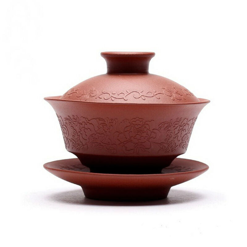 Handmade Yixing Zisha Clay Brown Gaiwan 110ml