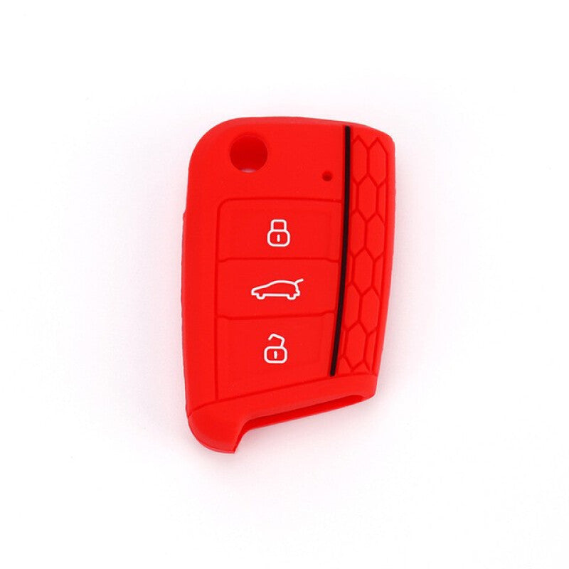 Golf 7 Octavia Premium Silicone Key Case - Red