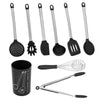 Greensen 9 pcs Silicon Cooking Utensils - Black