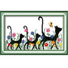 DIY Handmade Needlework Counted Cross Stitch Set Embroidery Kit 14CT Three Animals Pattern Cross-Stitching 41 * 28cm Home Decoration