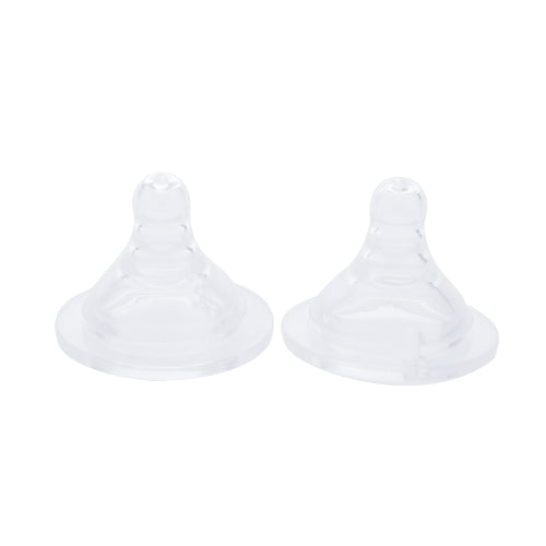 2pcs Silicone Wide-Neck Nipples for Baby Infant Y Hole