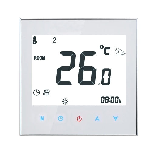 3A 110-230V Weekly Programmable LCD Display Touch Screen Water Heating Thermostat Room Temperature Controller