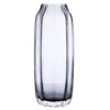 CASAMOTION 31cm Hand Blown Modern Ribbed Design Glass Vase Home Art Decoration Floral Arrangements Straight Shape