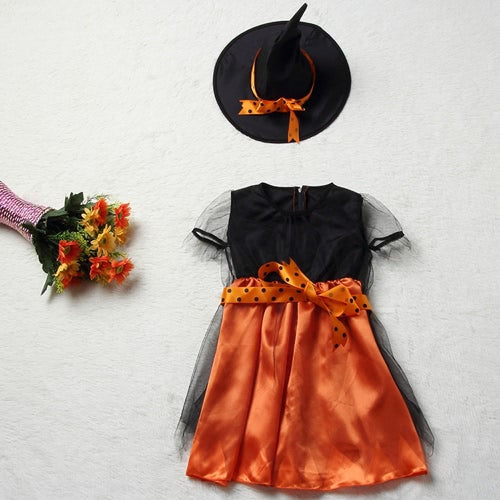 Festnight Cosplay Let's Pretend Pretty Witch Costume Cute Fairytale Sorceress Child Costumes Halloween Kids' Suit