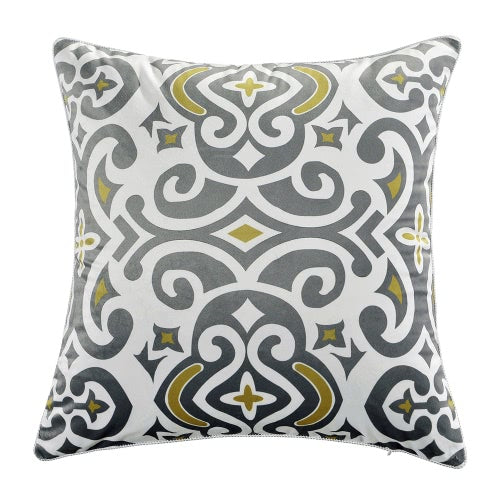 18"*18" Flower Totem Pattern Throw Pillow Case Well-made Soft Cushion Cover Sofa Chair Bed Decorative Square Pillow Cover 45*45cm Pillow Sham with Hidden Zipper Closure