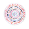 150cm Diameter Round Indian Mandala Beach Towel Wall Hanging Tapestry Mat Picnic Blanket Beach Shawl with Fringe Tassels for Holiday Travel