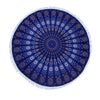 150cm Diameter Round Indian Mandala Beach Towel Wall Hanging Tapestry Mat Picnic Blanket Beach Shawl with Fringe Tassels for Holiday Travel