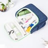 Multifunctional Travel Cosmetic Bag Hanging Toiletry Makeup Pouch Woman Men's Wash Case Organizer Accessories Supplies Water Resistant with Mesh Pockets Sturdy Hanging Hook Shower Bag Large Capacity Bathroom Shaving Kit (Navy Blue)