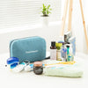 Portable Waterproof Toiletry Bag Polyester Fold Travel Cosmetic Makeup Organizer Wash Shaving Zipper Suspension Bag accessorie Supplies Organizer (Black)