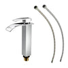 Deck Mounted Square Vessel Bathroom Basin Water Faucet Hot and Cold Crane Basin Tap Waterfall Faucets