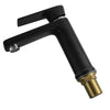 European-style Basin Single-hole Frosted Surface Single Linked Bathroom Faucet Black Water Tap Waterfall Faucets