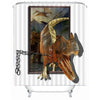 Simulation 3D Colourful Animals Waterproof Shower Curtain Drapes of Bathroom Toilet with Hooks