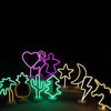 Flamingo/Cactus/Moon/Heart/Angel/Star/Lightning Neon Signs LED Light with Holder Base for Party Supplies Removable Home Table Decoration Lamp for Kids Room Style